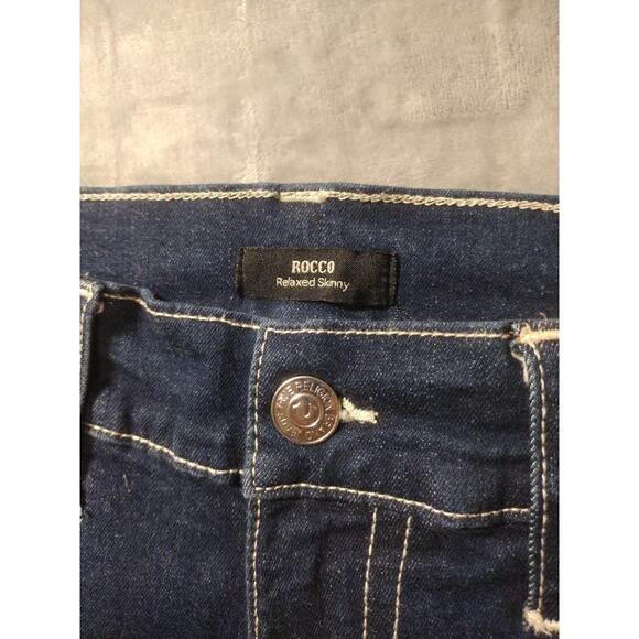 True Religion Rocco Relaxed Skinny Jeans Flap Pocket 32x32 - Picture 2 of 12